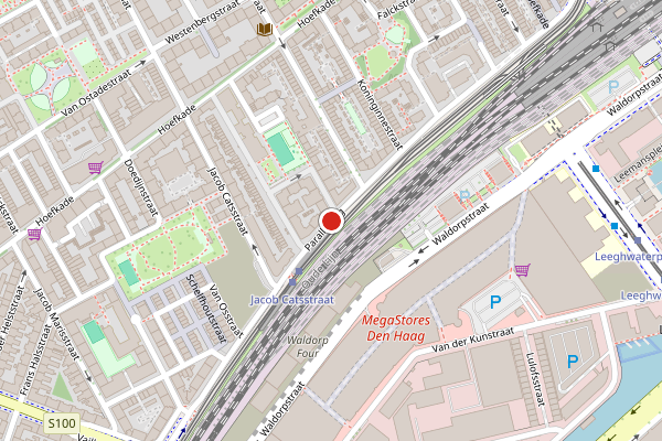 Brandweer-melding op Parallelweg, Den Haag op 16 juni, kaart-overzicht