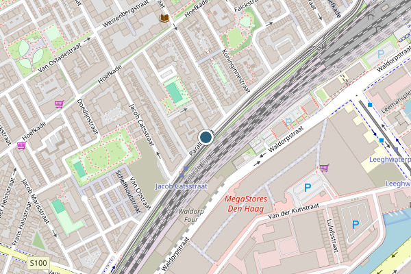 Politie-melding op Parallelweg, Den Haag op 16 juni, kaart-overzicht