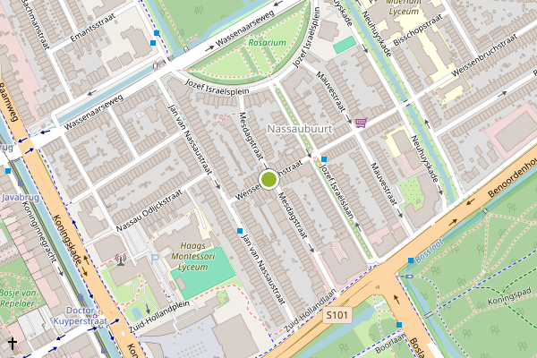 Ambulance-melding op Weissenbruchstraat, Den Haag op 16 juni, kaart-overzicht