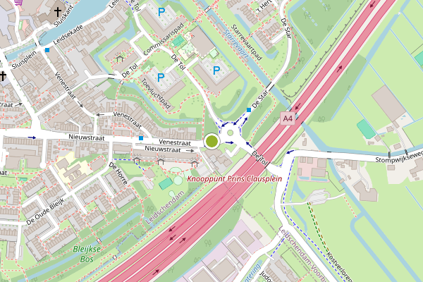 Ambulance-melding op Venestraat, Leidschendam op 16 juni, kaart-overzicht