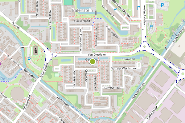 Ambulance-melding op Geuzenpad, Zoetermeer op 16 juni, kaart-overzicht