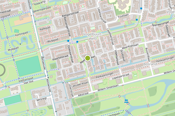 Ambulance-melding op Meerkoetlaan, Delft op 16 juni, kaart-overzicht