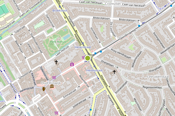Ambulance-melding op Herenstraat, Rijswijk op 16 juni, kaart-overzicht