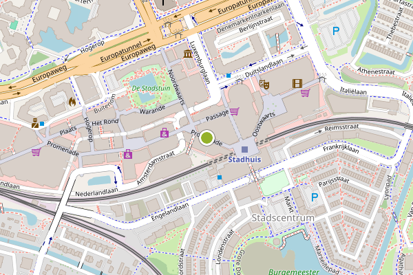 Ambulance-melding op Promenade, Zoetermeer op 17 juni, kaart-overzicht