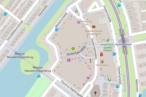 Ambulance-melding op Oosterheemplein, Zoetermeer op 17 juni, kaart-overzicht