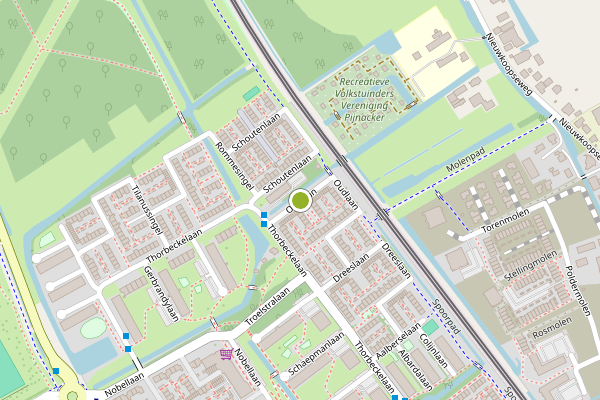 Ambulance-melding op Oudlaan, Pijnacker op 17 juni, kaart-overzicht