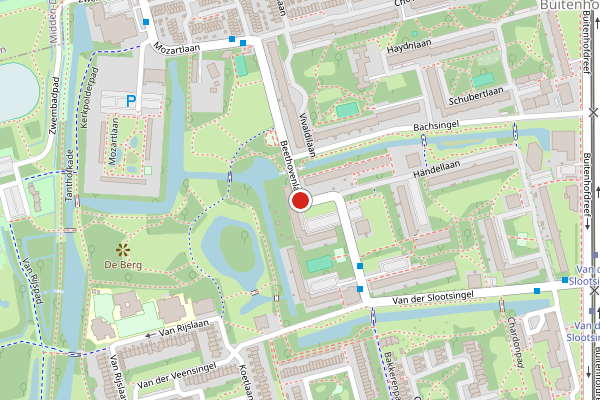 Brandweer-melding op Beethovenlaan, Delft op 16 juni, kaart-overzicht