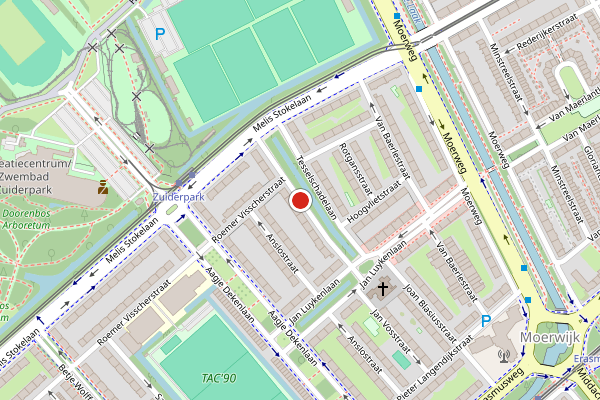 Brandweer-melding op Tesselschadelaan, Den Haag op 18 juni, kaart-overzicht