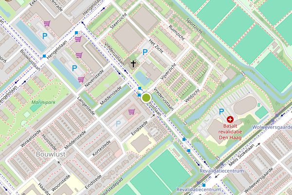 Ambulance-melding op Vrederustlaan, Den Haag op 18 juni, kaart-overzicht