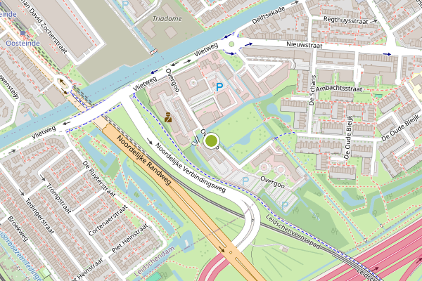 Ambulance-melding op Overgoo, Leidschendam op 17 juni, kaart-overzicht