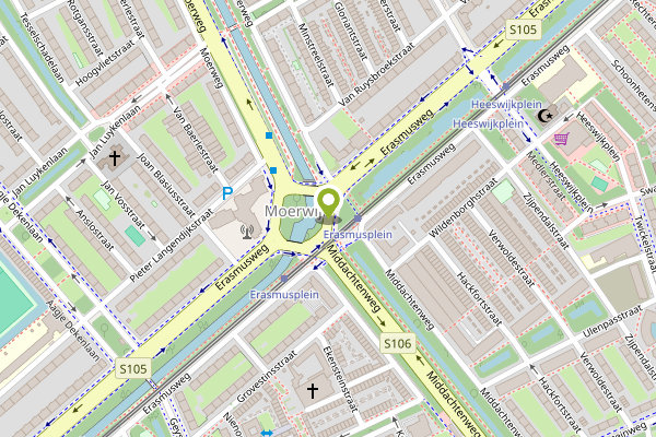 Ambulance-melding op Erasmusplein, Den Haag op 4 mei, kaart-overzicht