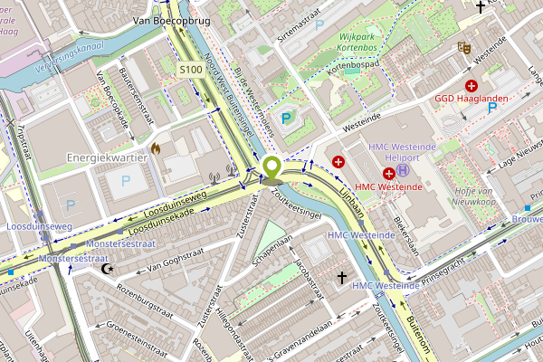 Ambulance-melding op Lijnbaan, Den Haag op 4 mei, kaart-overzicht