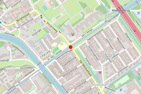Brandweer-melding op Van Miereveltlaan, Delft op 17 juni, kaart-overzicht