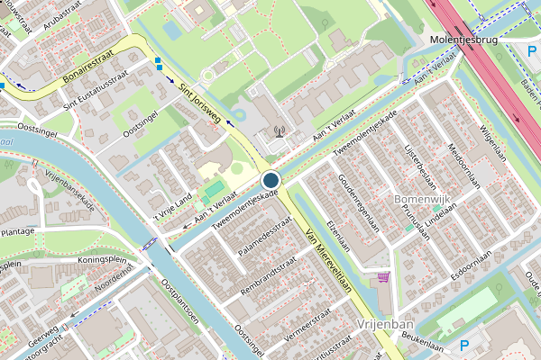 Politie-melding op Van Miereveltlaan, Delft op 17 juni, kaart-overzicht