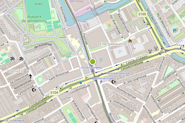 Ambulance-melding op Tripstraat, Den Haag op 4 mei, kaart-overzicht