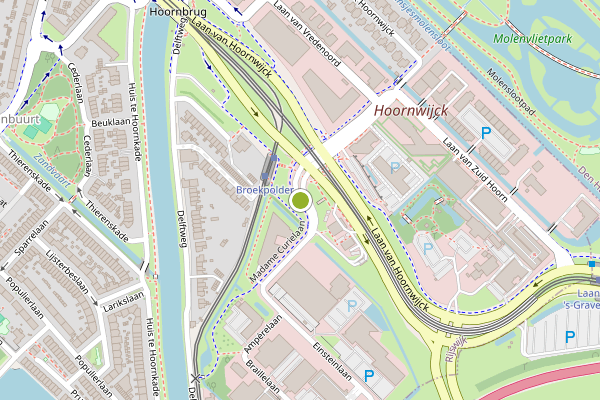 Ambulance-melding op Madame Curielaan, Rijswijk op 4 mei, kaart-overzicht