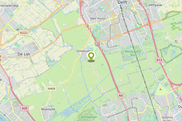 Ambulance-melding op Harnaschpolder Vrij-Harnasch, Den Hoorn ZH op 4 mei, kaart-overzicht
