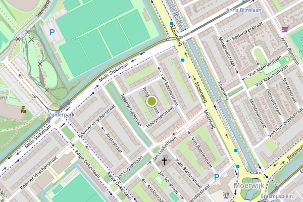 Ambulance-melding op Rotgansstraat 's-Gravenhage, Den Haag op 18 juni, kaart-overzicht