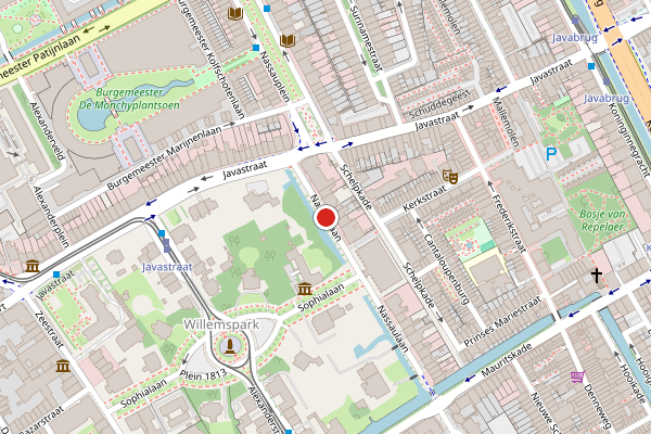 Brandweer-melding op Nassaulaan, Den Haag op 18 juni, kaart-overzicht
