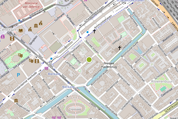 Ambulance-melding op Nieuwe Havendwarsstraat, Den Haag op 19 juni, kaart-overzicht