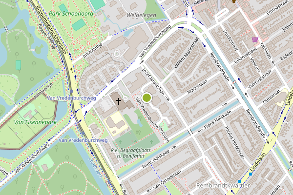 Ambulance-melding op van Vredenburchplantsoen, Rijswijk op 18 juni, kaart-overzicht