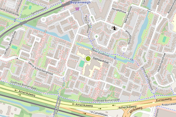 Ambulance-melding op Datheenhove, Zoetermeer op 19 juni, kaart-overzicht
