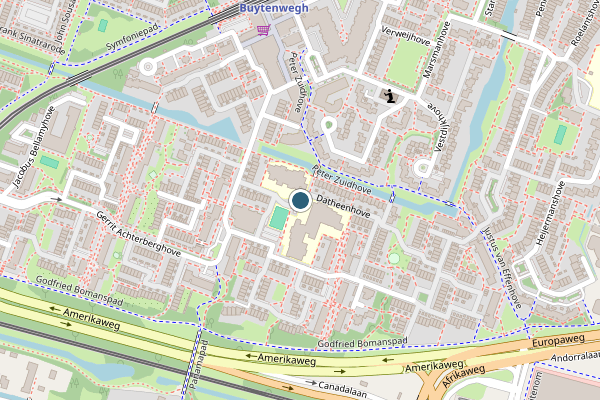 Politie-melding op Datheenhove, Zoetermeer op 19 juni, kaart-overzicht