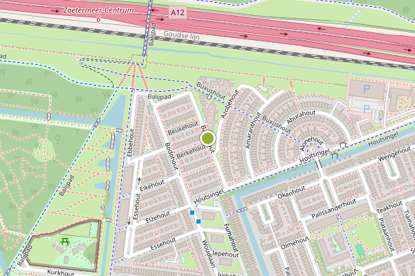 Ambulance-melding op Balsahout, Zoetermeer op 19 juni, kaart-overzicht