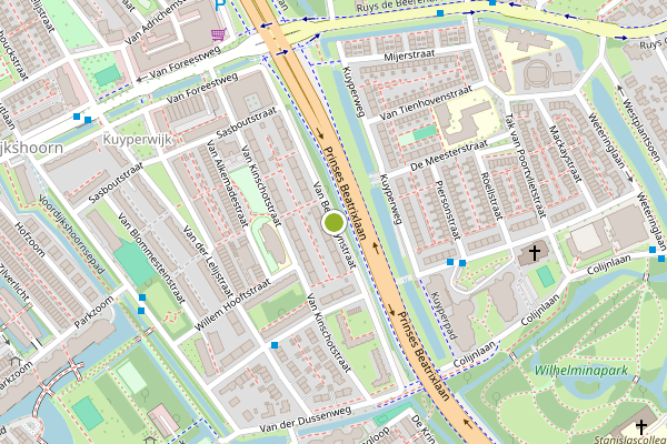 Ambulance-melding op Van Beresteynstraat, Delft op 19 juni, kaart-overzicht