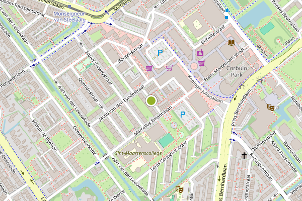 Ambulance-melding op Johan de Meesterstraat, Voorburg op 19 juni, kaart-overzicht
