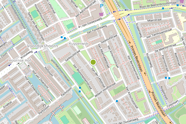 Ambulance-melding op Van Schuijlenburchstraat, Delft op 18 juni, kaart-overzicht