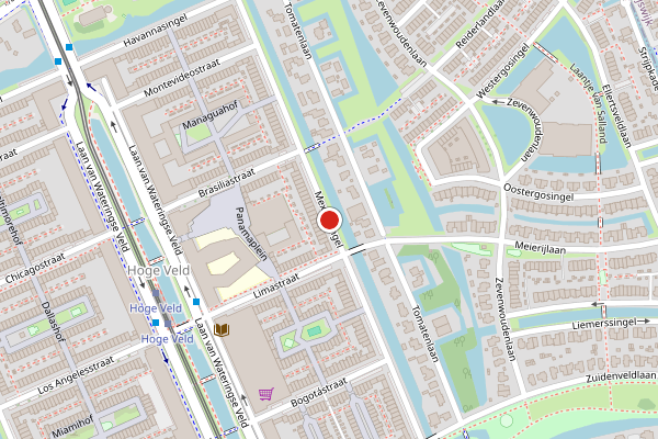 Brandweer-melding op Mexicosingel, Den Haag op 20 juni, kaart-overzicht