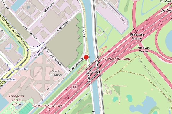 Brandweer-melding op Jaagpad, Rijswijk op 20 juni, kaart-overzicht