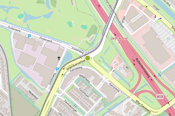 Ambulance-melding op Rijswijkse Landingslaan, Rijswijk op 19 juni, kaart-overzicht