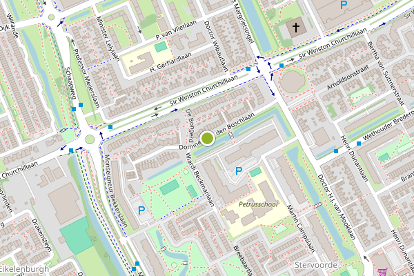 Ambulance-melding op Ds van den Boschlaan, Rijswijk op 19 juni, kaart-overzicht