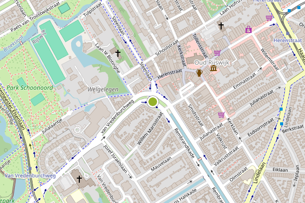Ambulance-melding op Ruysdaelplein, Rijswijk op 19 juni, kaart-overzicht