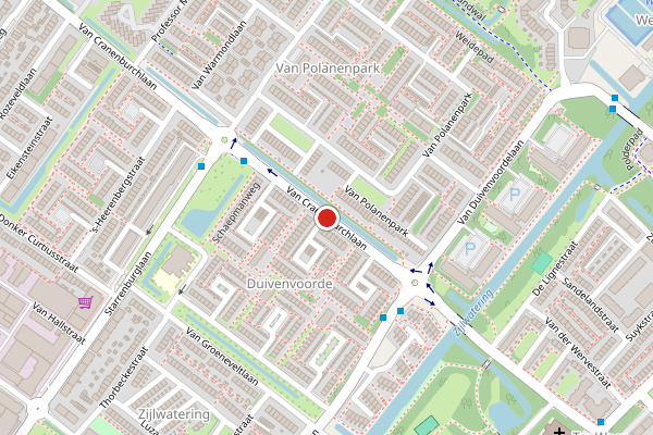 Brandweer-melding op Van Cranenburchlaan, Wassenaar op 20 juni, kaart-overzicht
