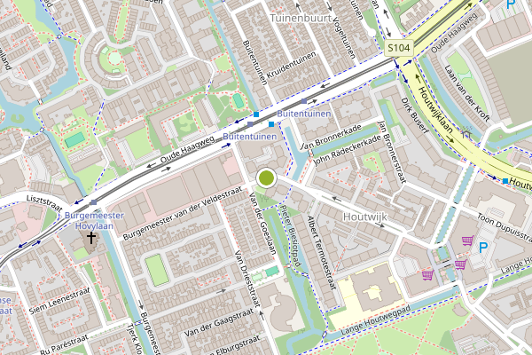 Ambulance-melding op Gerrit van der Veenlaan, Den Haag op 5 mei, kaart-overzicht