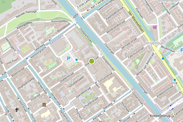 Ambulance-melding op Doelenstraat, Delft op 20 juni, kaart-overzicht