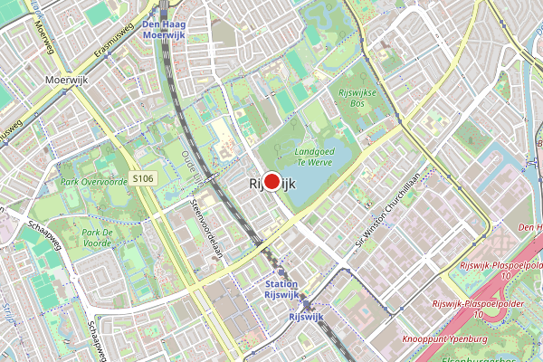 Brandweer-melding op Onderwatershof van Vredenburchweg, Rijswijk op 5 mei, kaart-overzicht