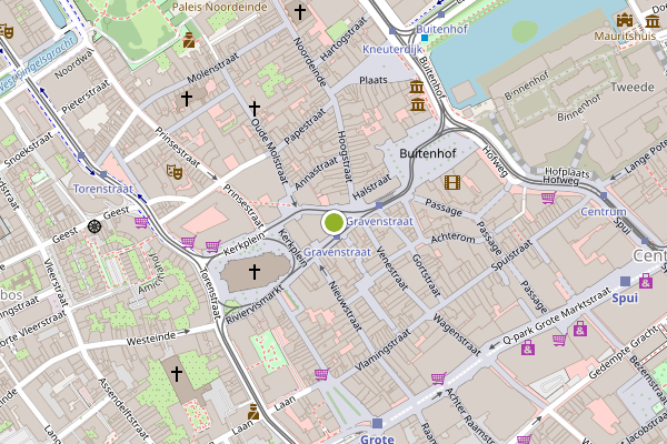 Ambulance-melding op Dagelijkse Groenmarkt, Den Haag op 19 juni, kaart-overzicht