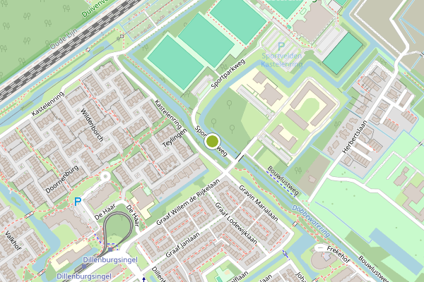 Ambulance-melding op Sportparkweg, Leidschendam op 5 mei, kaart-overzicht