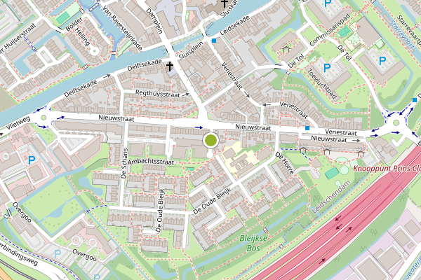 Ambulance-melding op Weidestraat, Leidschendam op 5 mei, kaart-overzicht