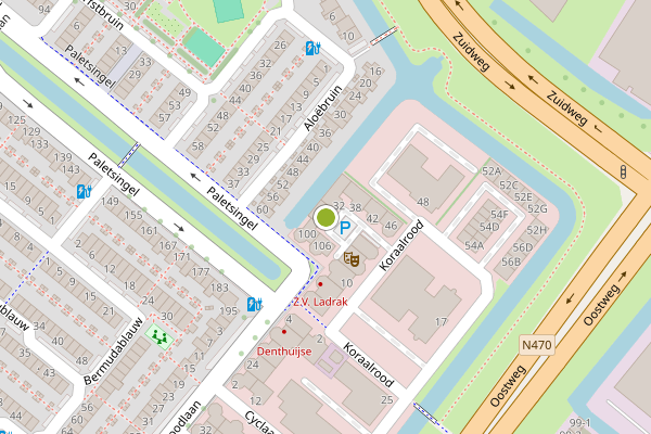 Ambulance-melding op Brechtzijde, Zoetermeer op 5 mei, kaart-overzicht