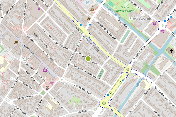 Ambulance-melding op Hogerbeetsstraat, Wassenaar op 5 mei, kaart-overzicht