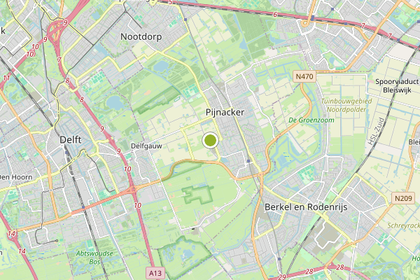 Ambulance-melding op Hofweg, Nootdorp op 5 mei, kaart-overzicht