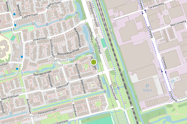 Ambulance-melding op Uilensingel, Delft op 5 mei, kaart-overzicht
