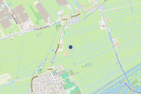 Politie-melding op Maasland op 5 mei, kaart-overzicht