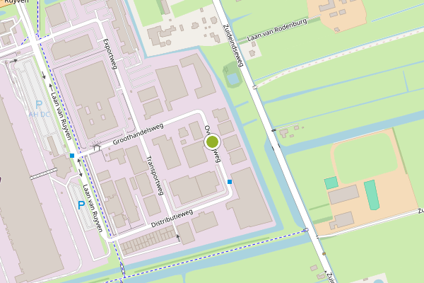 Ambulance-melding op Overslagweg, Delfgauw op 20 juni, kaart-overzicht