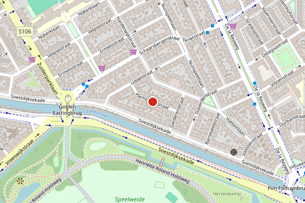 Brandweer-melding op Vierhoutenstraat, Den Haag op 20 juni, kaart-overzicht